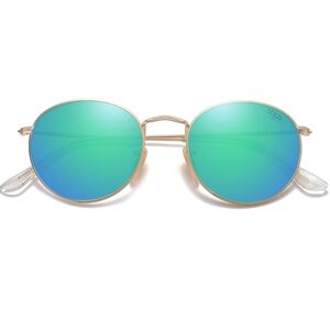 Solos Round Polarized Mirror Sunnies New In Box